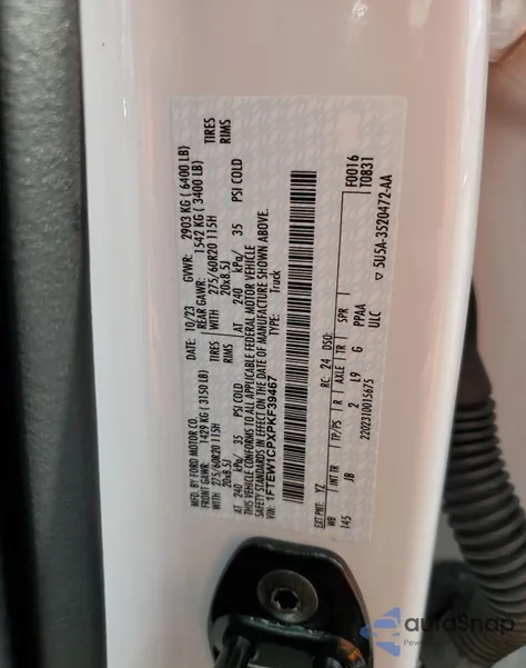 2023 Ford F150 Supercrew from USA, damaged, VIN 1FTEW1CPXPKF39467